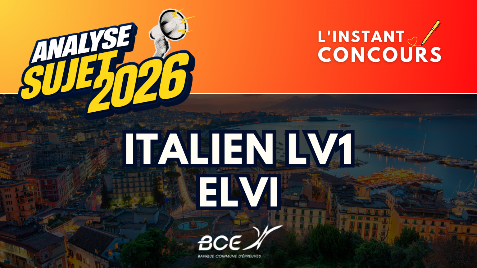 ITALIEN LVA ELVI ANALYSE SUJET 2026