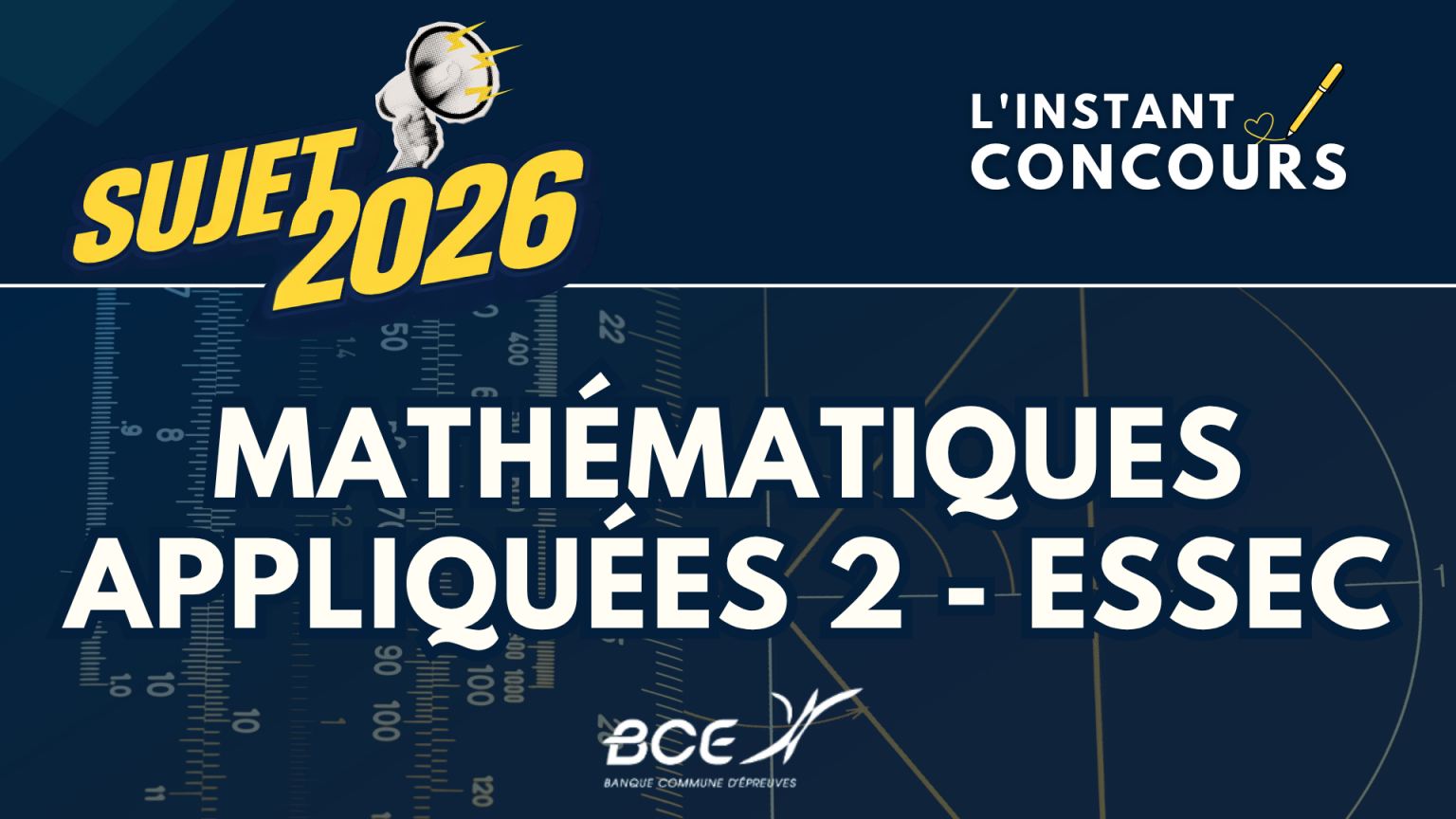 MATHEMATIQUES APPLIQUEES 2 ESSEC SUJET 2026