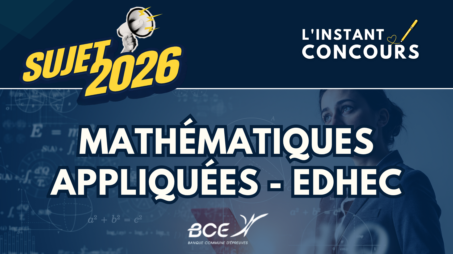 MATHEMATIQUES APPLIQUEES EDHEC SUJET 2026