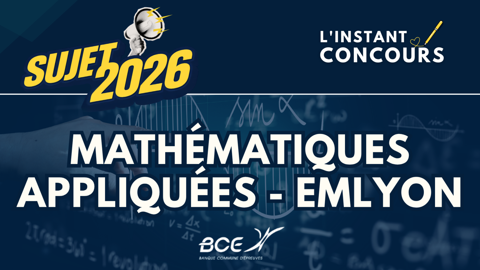 MATHEMATIQUES APPLIQUEES EMLYON SUJET 2026