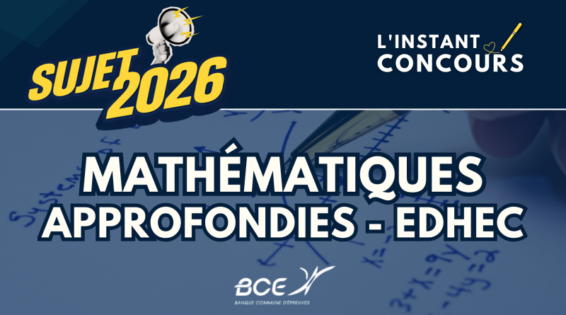 MATHEMATIQUES APPROFONDIES EDHED SUJET 2026