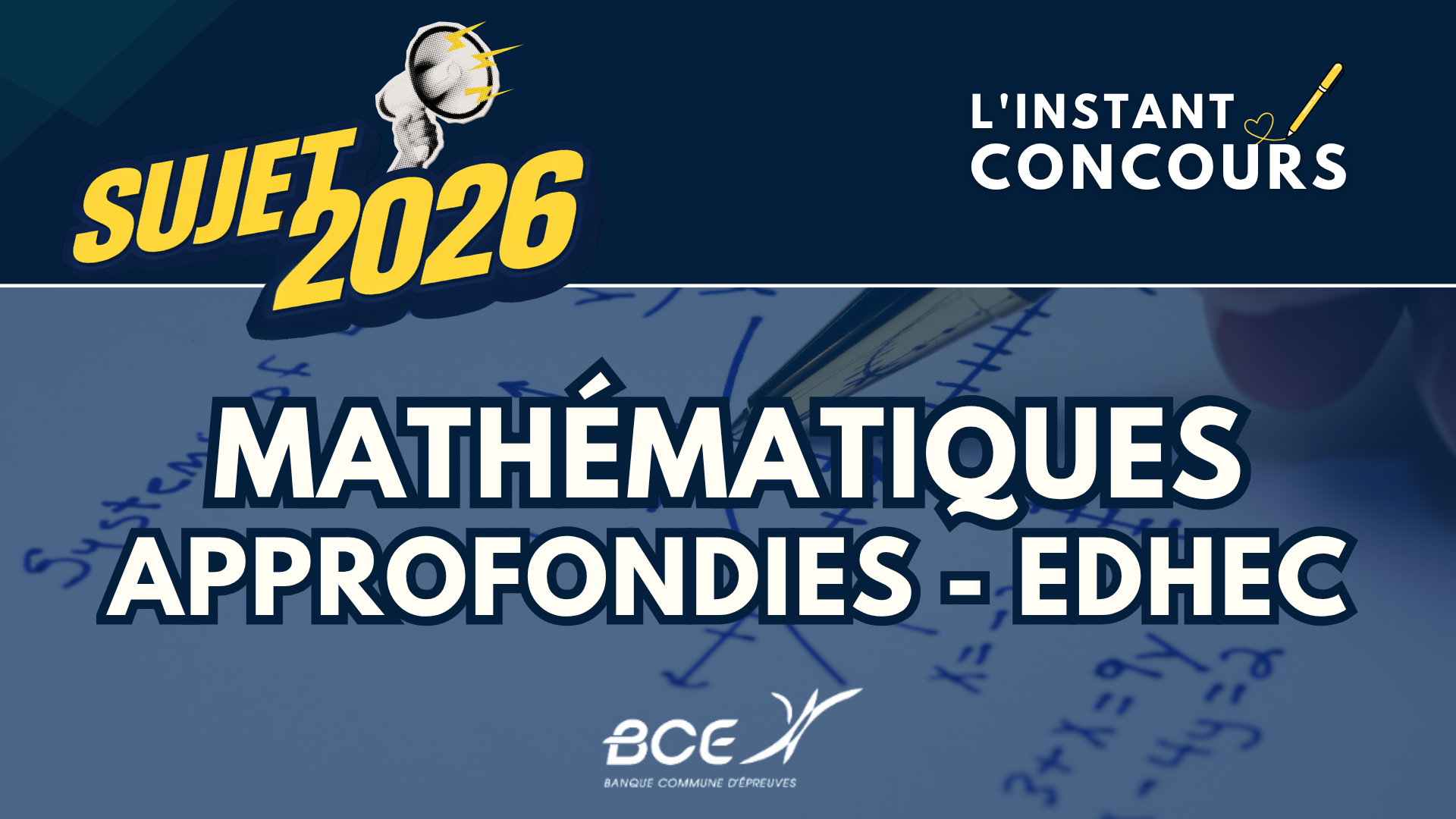 MATHEMATIQUES APPROFONDIES EDHED SUJET 2026