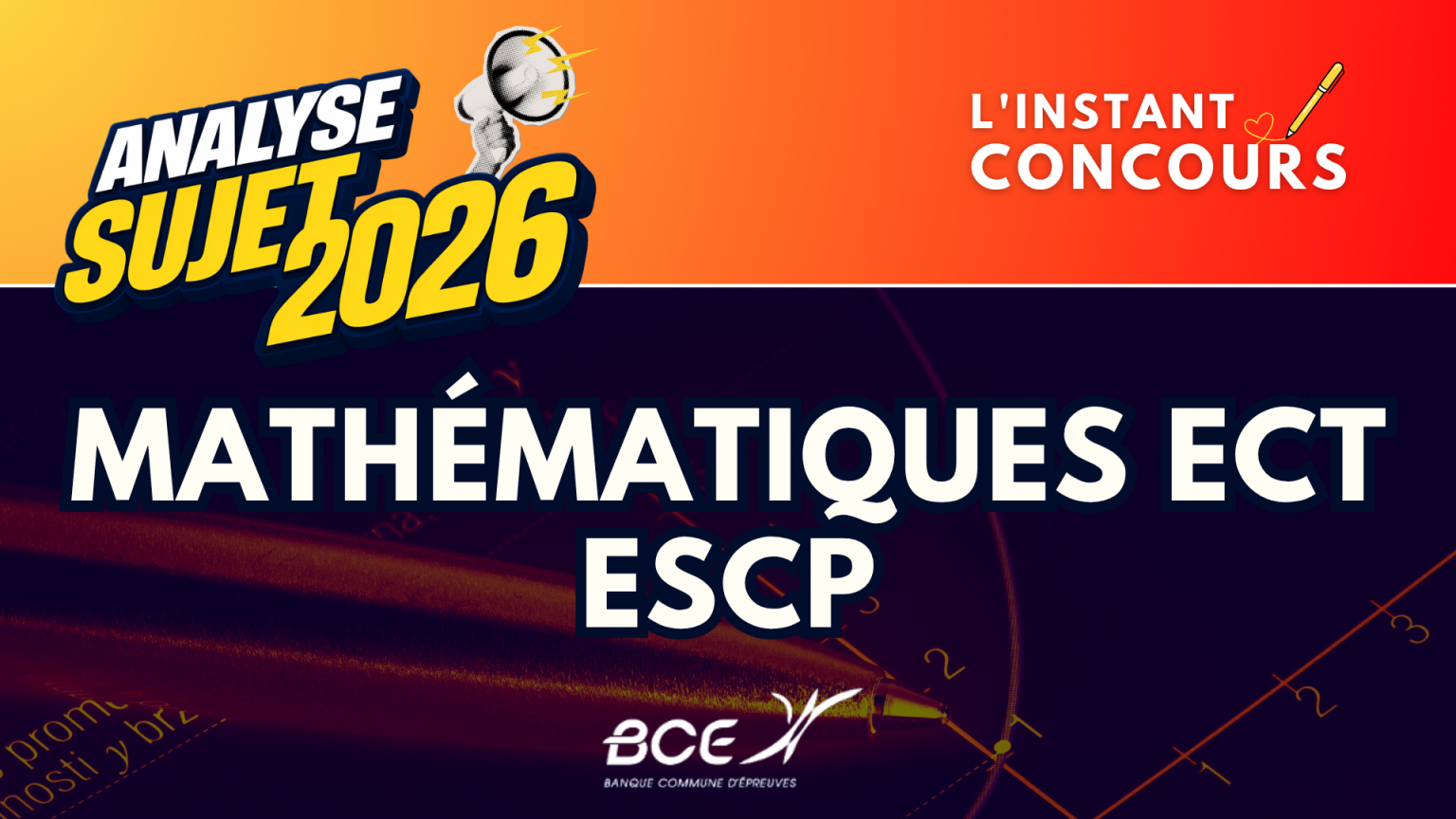 MATHEMATIQUES ESCP 2026 ANALYSE SUJET 2026