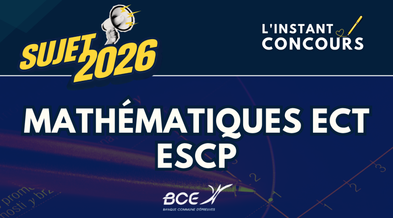 MATHEMATIQUES ESCP SUJET 2026