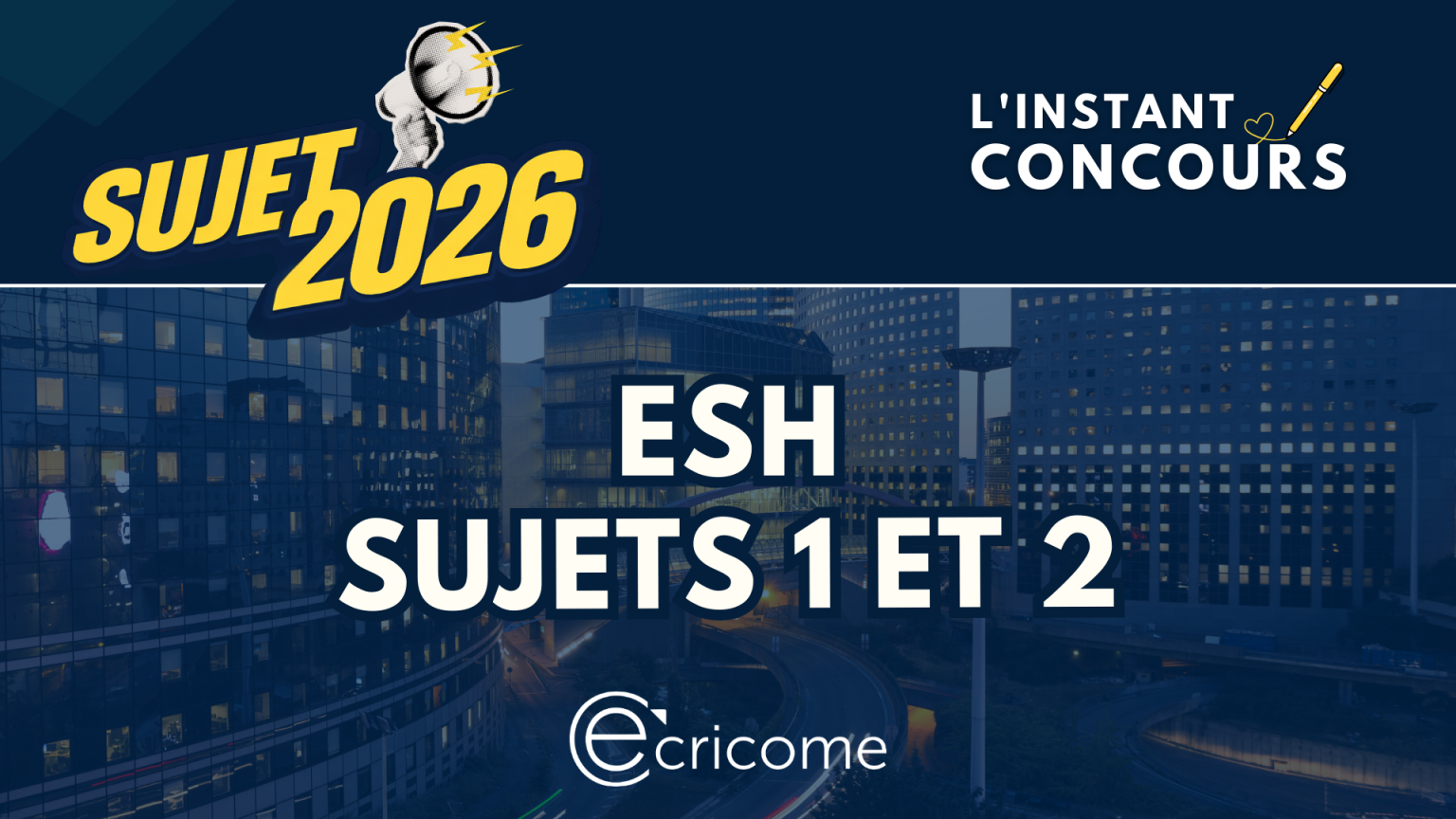 SUJET ESH ECRICOME 2026