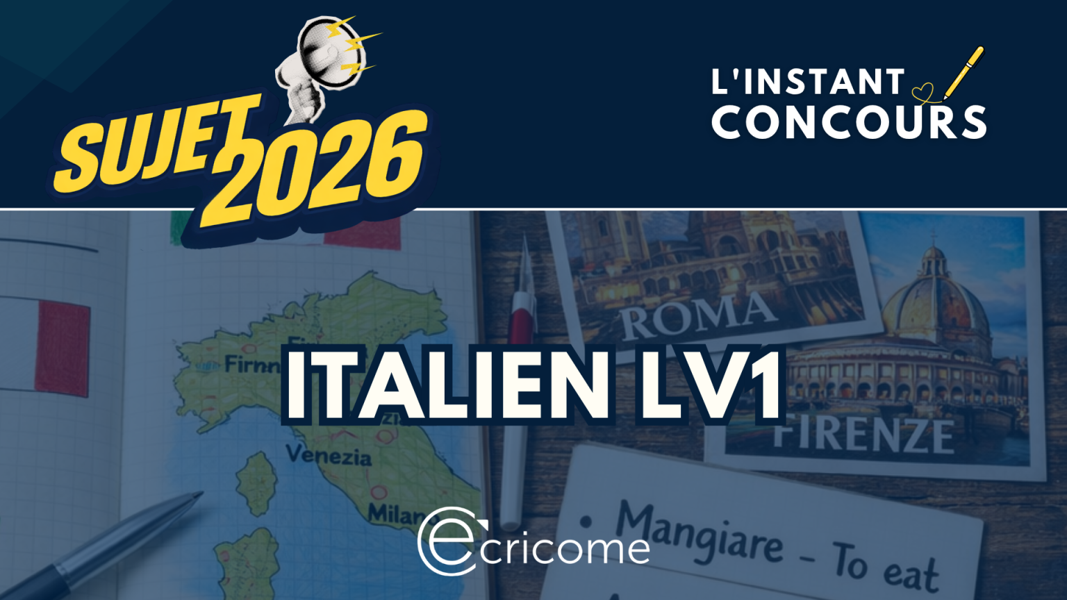SUJET ITALIEN LV1 ECRICOME 2026