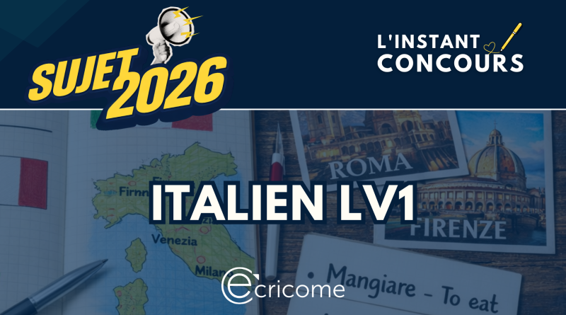 SUJET ITALIEN LV1 ECRICOME 2026