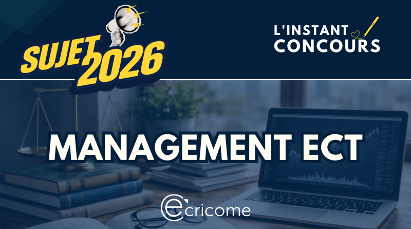 SUJET MANAGEMENT ECRICOME 2026
