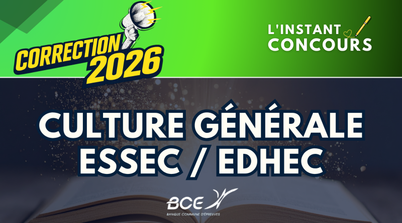 CG ESSEC:EDHEC CORRETION