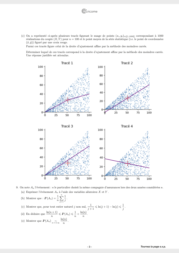 SUJET MATHS APPLI ECRICOME 2026 PAGE 2