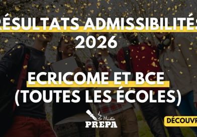 Résultats admissibilités 2026 – ECRICOME et BCE (toutes les écoles)
