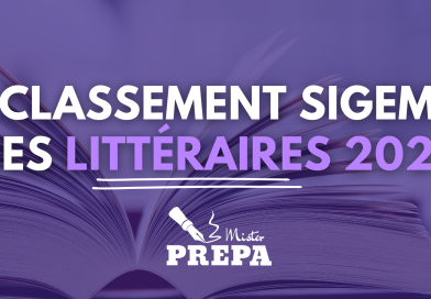 Classement SIGEM 2026 des Littéraires : palmarès, évolutions, taux de remplissage