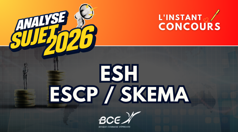 ESH ESCP SKEMA ANALYSE SUJET 2026